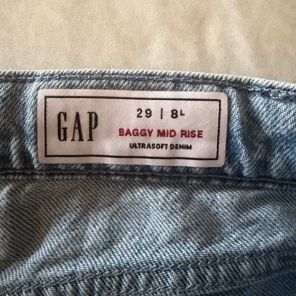 Mid Rise UltraSoft Denim Baggy Trousers - Picture 4 of 9